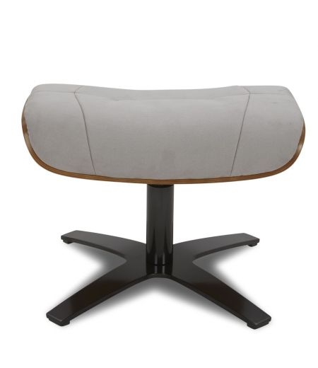 Puf de microfibra y roble natural - Naos