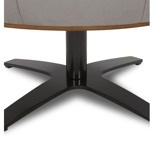 Pouf en Microfibre et chêne Naturel - Naos