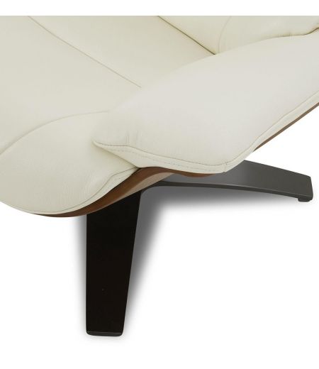 Sillón de cuero y roble Natural - Naos