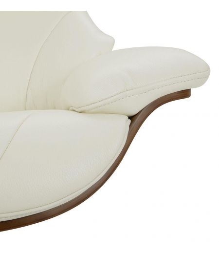 Sillón de cuero y roble Natural - Naos