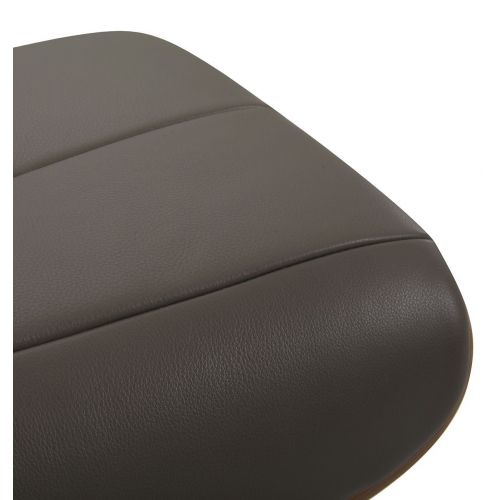 Puf de piel y roble natural - Vega