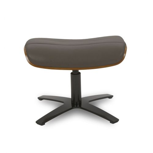 Pouf en Cuir et Chêne Naturel - Véga