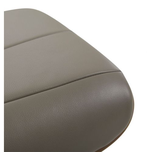 Puf de piel y roble natural - Vega