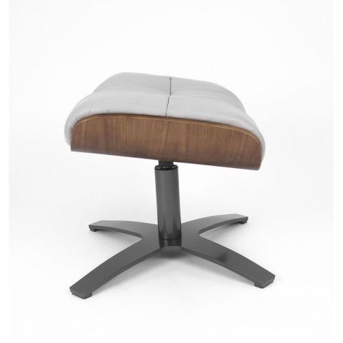 Pouf en Cuir et Chêne Naturel - Véga