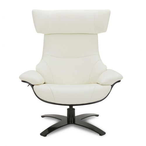 Fauteuil en cuir et chêne noir - Naos