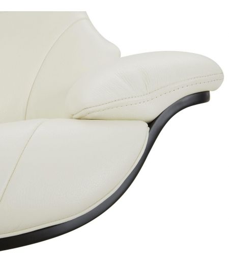 Fauteuil en cuir et chêne noir - Naos