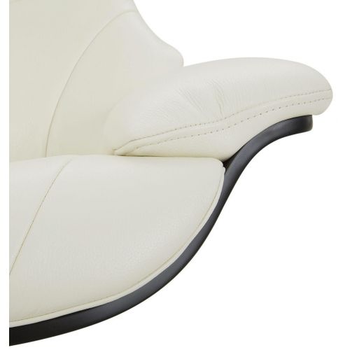 Fauteuil en cuir et chêne noir - Naos