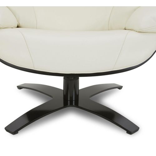 Fauteuil en cuir et chêne noir - Naos