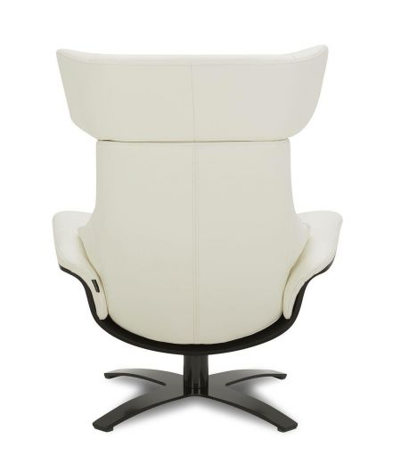 Fauteuil en cuir et chêne noir - Naos