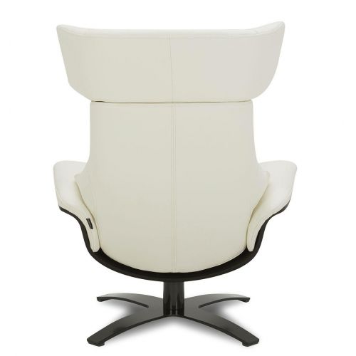 Fauteuil en cuir et chêne noir - Naos