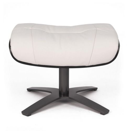 Puf de piel y roble negro - Vega