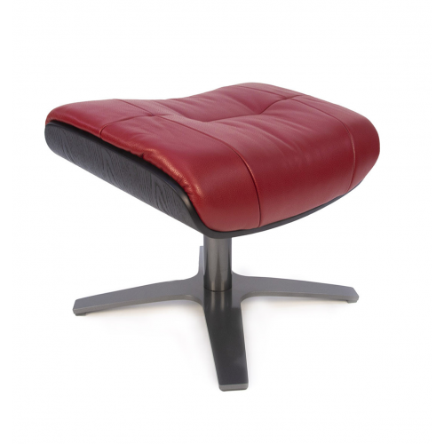 Puf de piel y roble negro - Vega