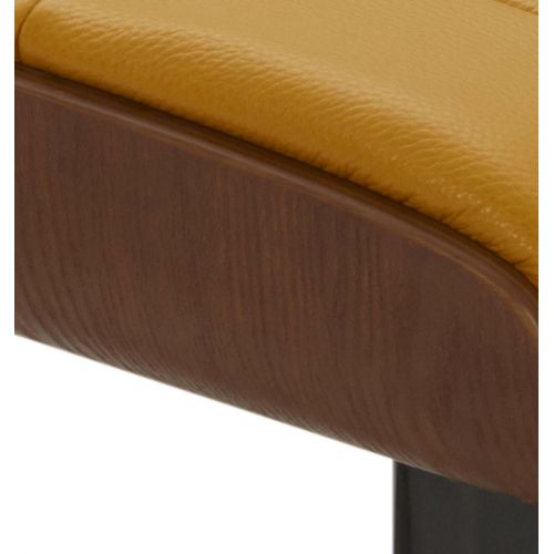 Pouf en cuir et chêne Naturel - Naos