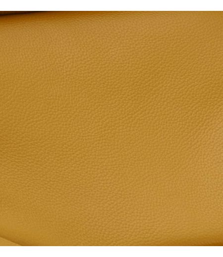 Pouf en cuir et chêne Naturel - Naos