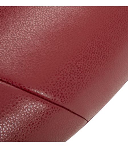 Pouf en cuir et chêne Naturel - Naos