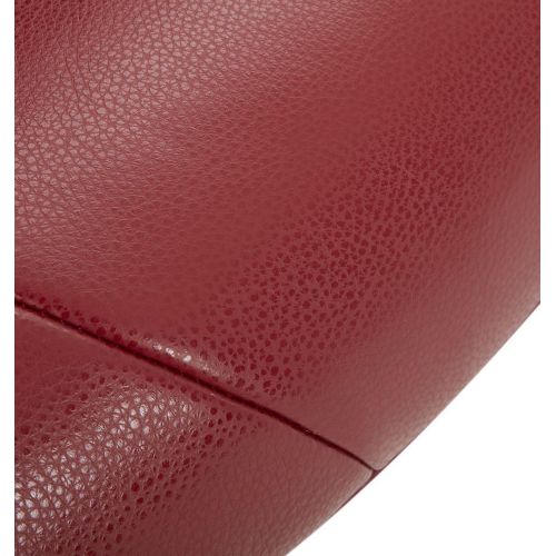 Pouf en cuir et chêne Naturel - Naos