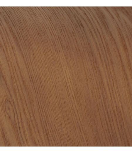 Pouf en cuir et chêne Naturel - Naos