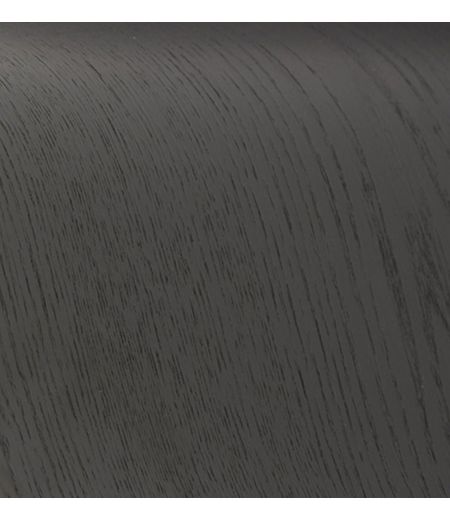 Pouf en cuir et chêne noir - Naos