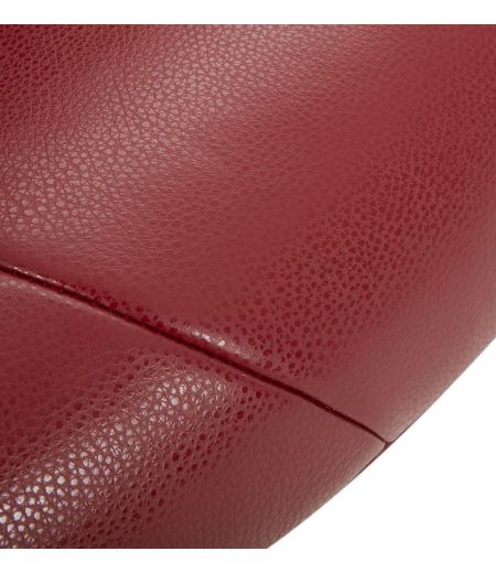 Pouf en cuir et chêne noir - Naos