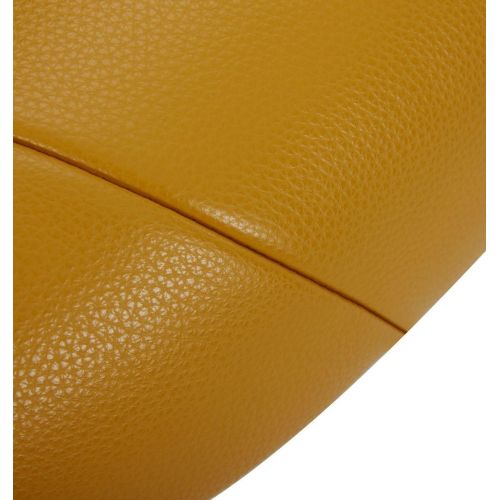 Pouf en cuir et chêne noir - Naos