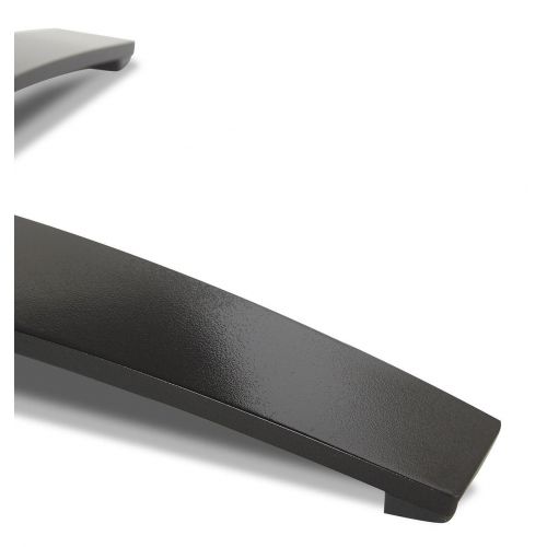 Pouf en cuir et chêne noir - Naos