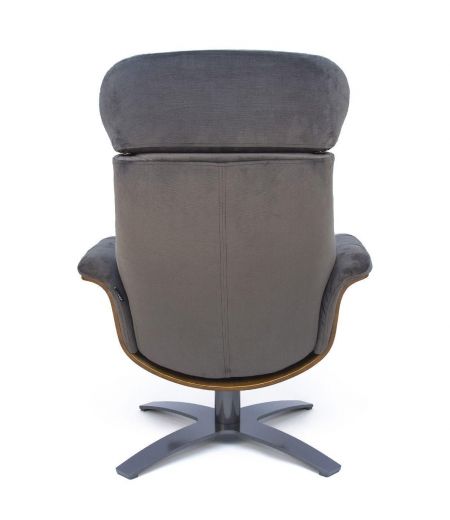Fauteuil Tissu ou Velours et Chêne Naturel - Véga