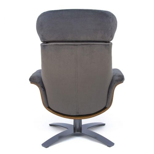 Sillón de tela o terciopelo y roble natural - Vega