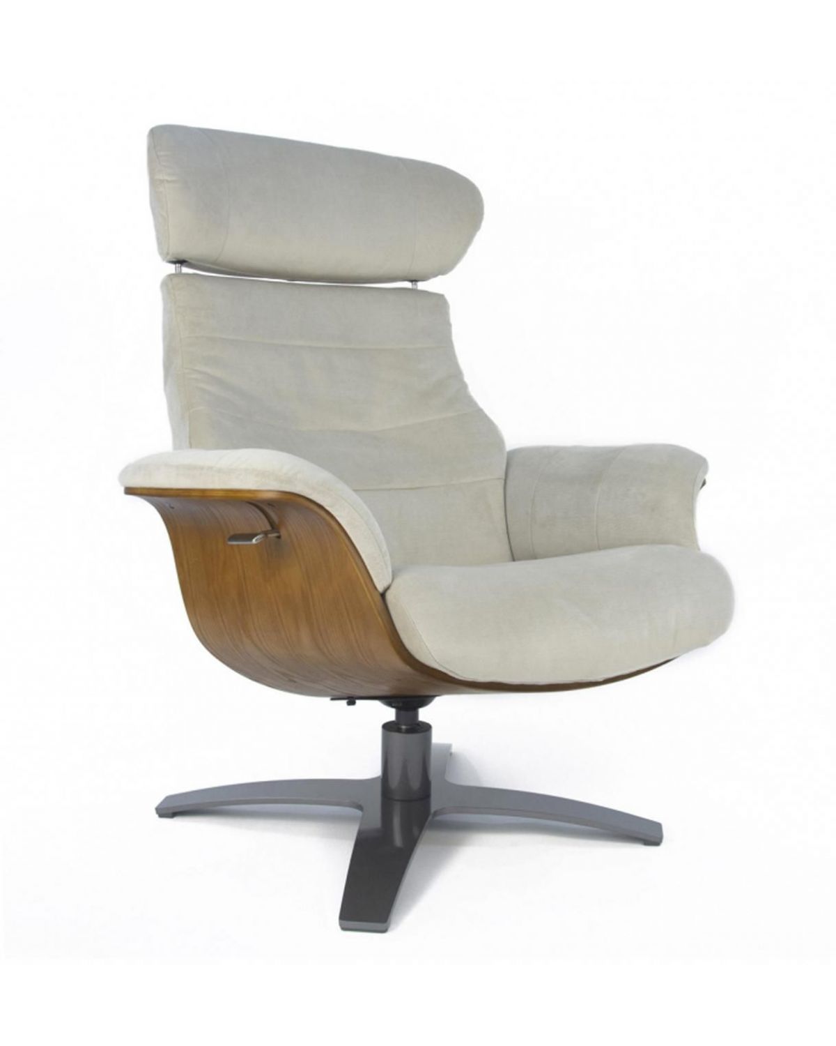 Fauteuil Tissu ou Velours et Chêne Naturel - Véga