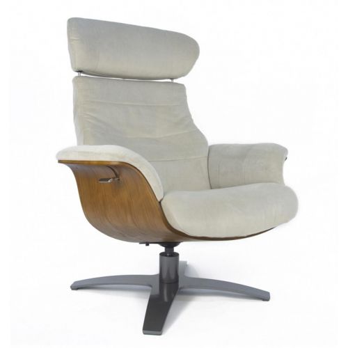 Fauteuil Tissu ou Velours et Chêne Naturel - Véga