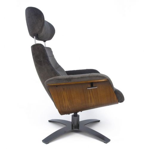 Fauteuil Tissu ou Velours et Chêne Naturel - Véga