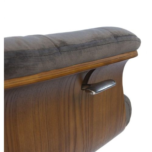 Fauteuil Tissu ou Velours et Chêne Naturel - Véga