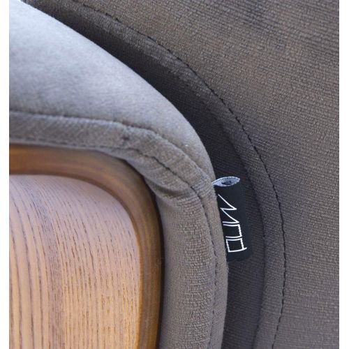 Fauteuil Tissu ou Velours et Chêne Naturel - Véga