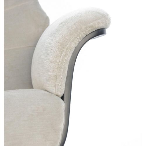 Fauteuil Tissu ou Velours et Chêne Noir - Véga