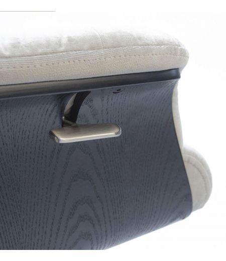 Fauteuil Tissu ou Velours et Chêne Noir - Véga