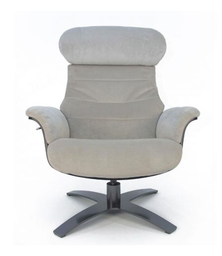 Fauteuil Tissu ou Velours et Chêne Noir - Véga