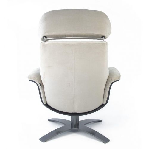 Fauteuil Tissu ou Velours et Chêne Noir - Véga