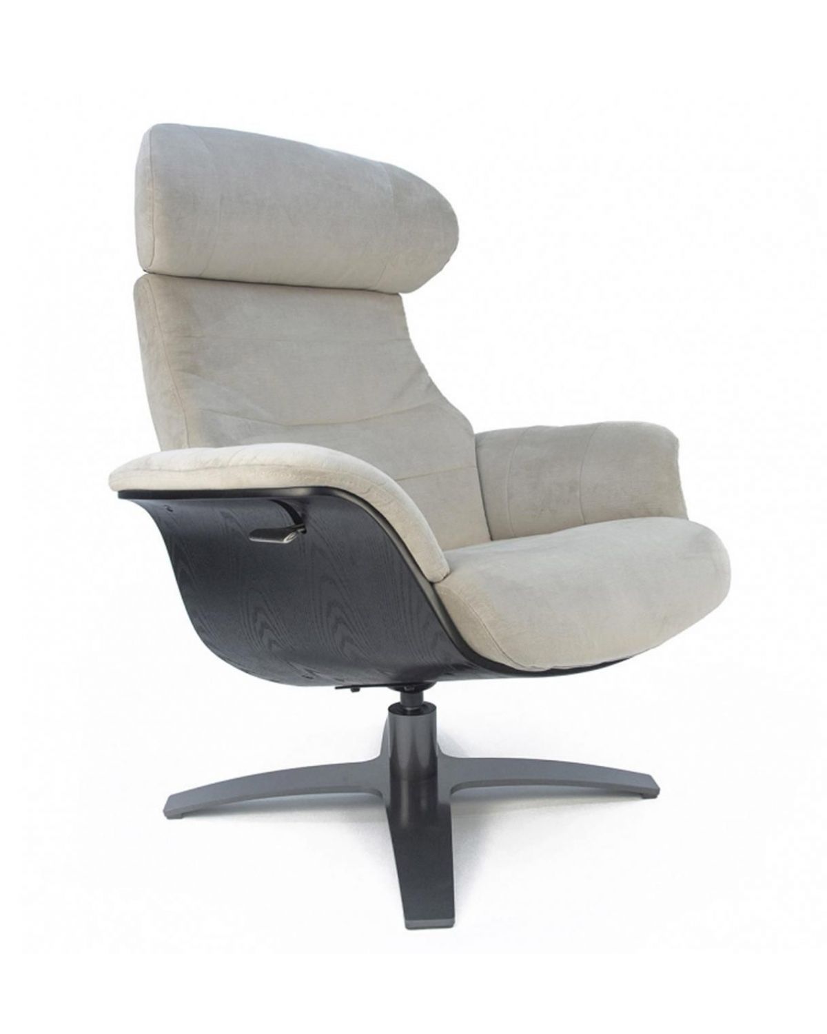 Fauteuil Tissu ou Velours et Chêne Noir - Véga