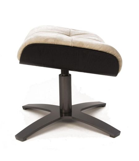 Pouf Velours et Chêne Noir - Véga