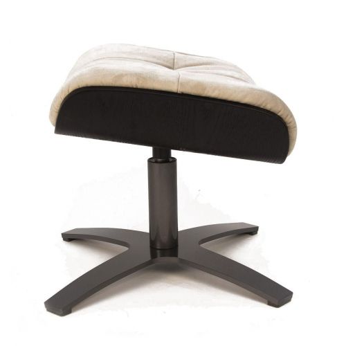 Pouf Velours et Chêne Noir - Véga