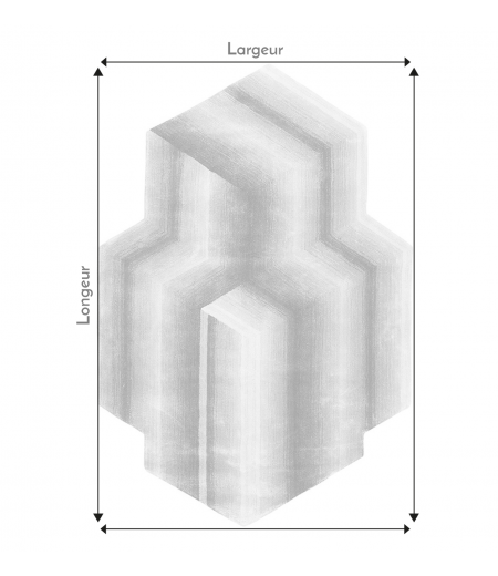 Alfombra gris azul degradada - Comete