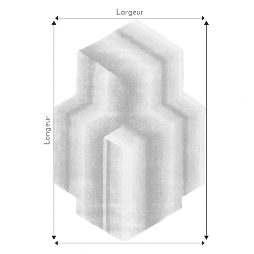 Alfombra gris azul degradada - Comete