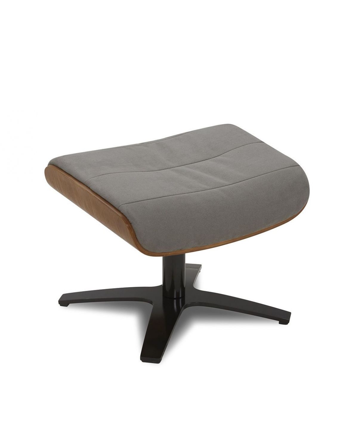 Puf de Tela o Terciopelo y Roble Natural - Véga