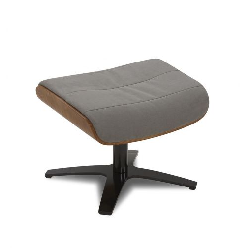 Puf de Tela o Terciopelo y Roble Natural - Véga