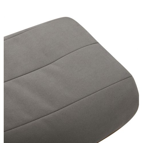 Puf de Tela o Terciopelo y Roble Natural - Véga