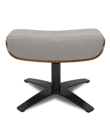 Puf de Tela o Terciopelo y Roble Natural - Véga