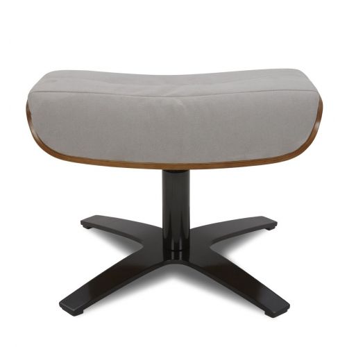 Puf de Tela o Terciopelo y Roble Natural - Véga