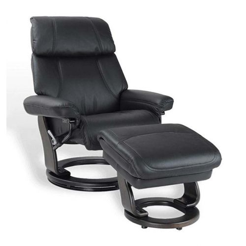 fauteuil -relaxation-cuir- manuel -television- -noir- inclinable-minorque