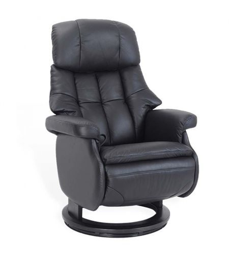 Sillón de relajación de diseño con puf integrado en piel o microstar - COSY