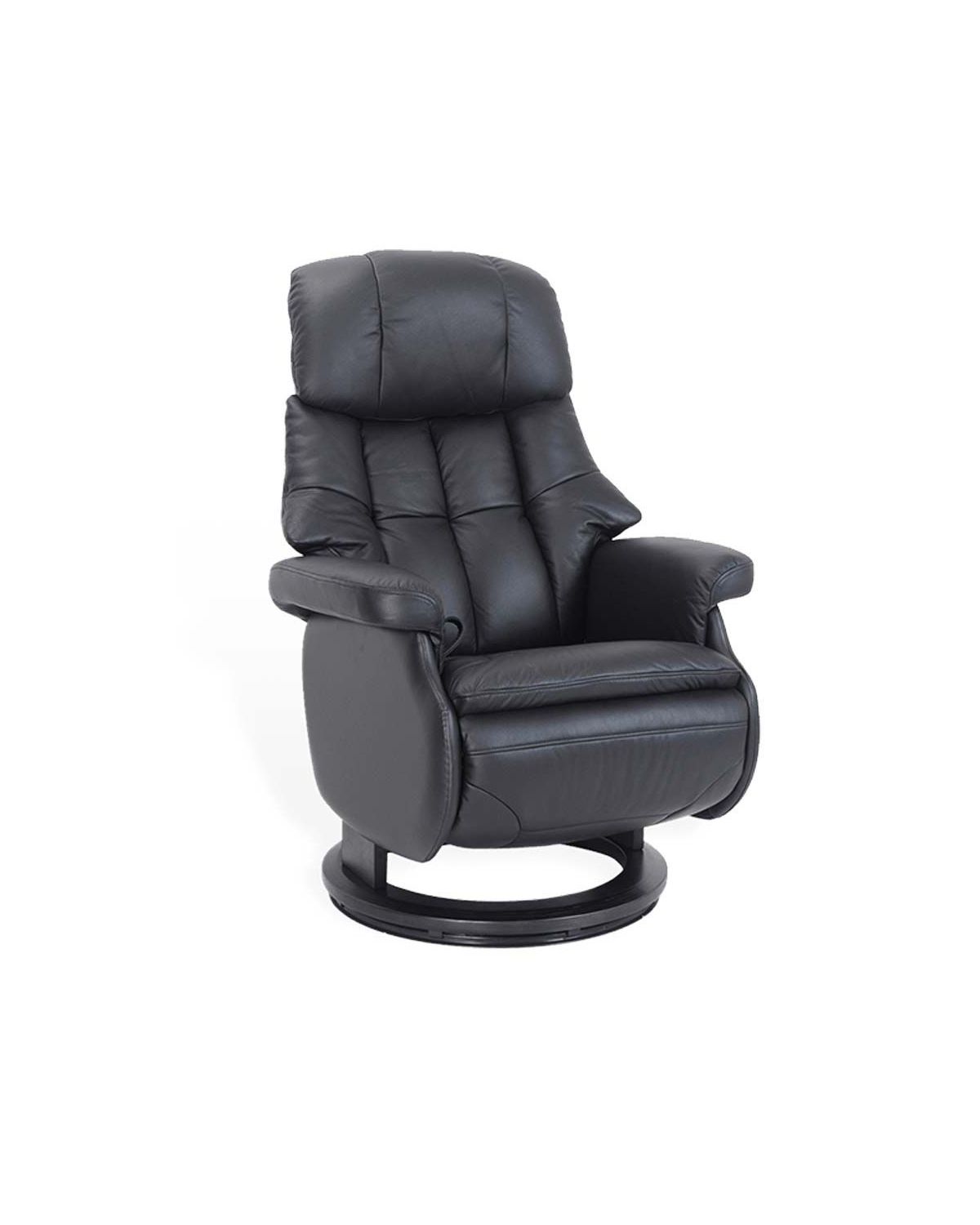 Sillón de relajación de diseño con puf integrado en piel o microstar - COSY