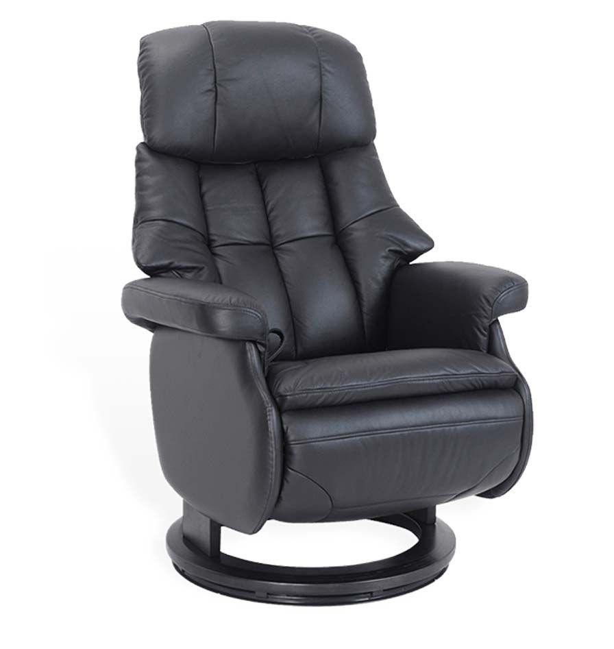 fauteuil - relaxation- confortable - cuir-noir - cosy